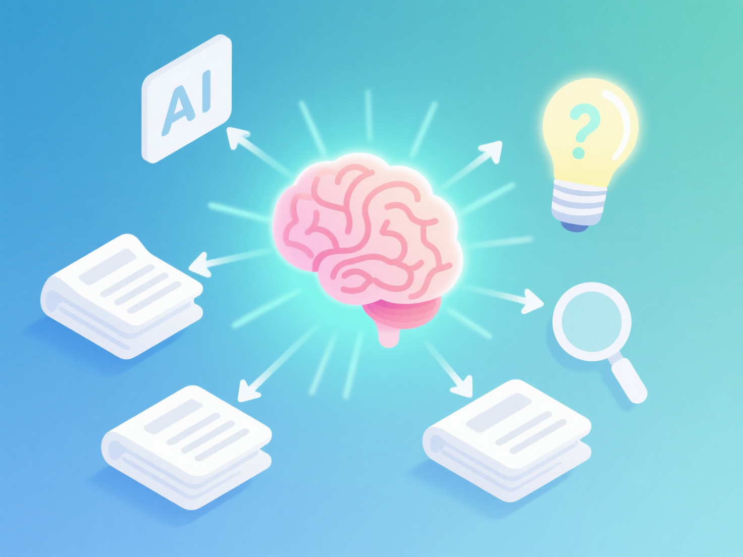 Can AI automatically search for relevant materials based on the research questions I provide?