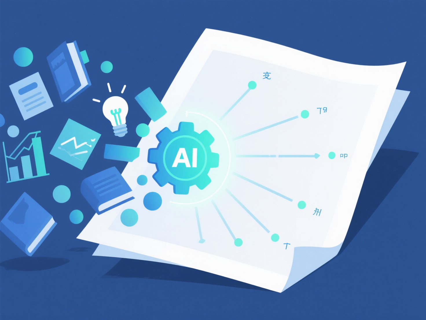 How can the chapter titles of academic papers be automatically generated through AI?