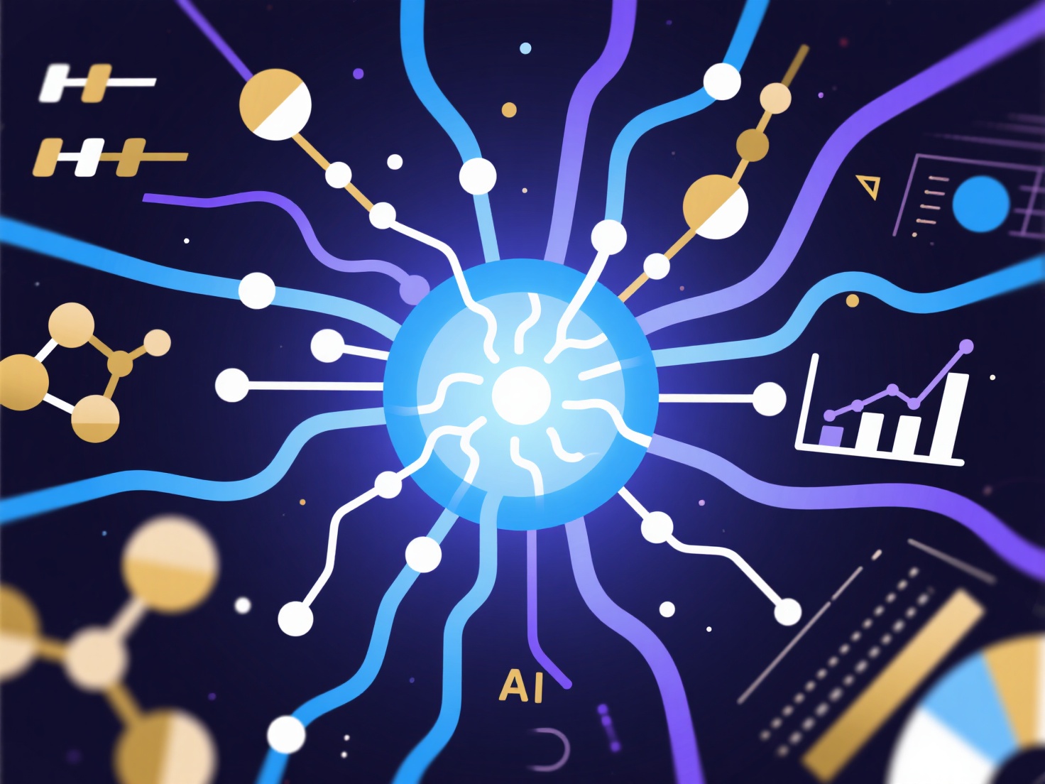 How does AI process and analyze large amounts of data in scientific research?