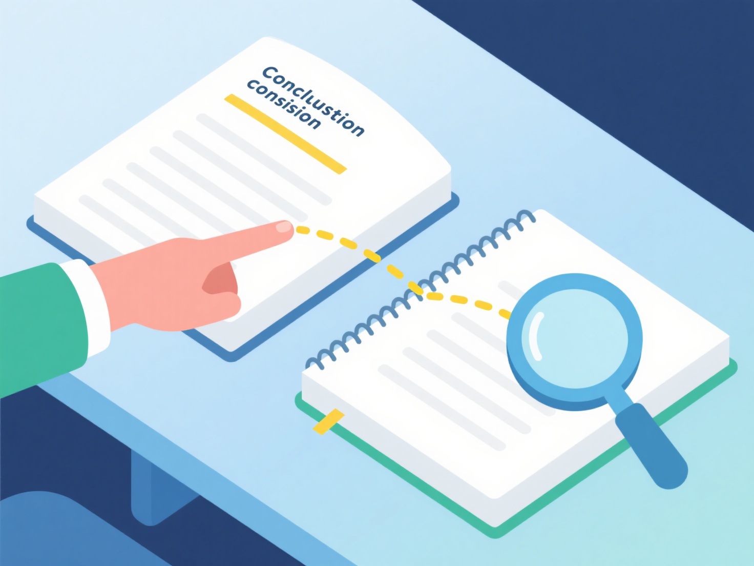How to cross-reference conclusions for students