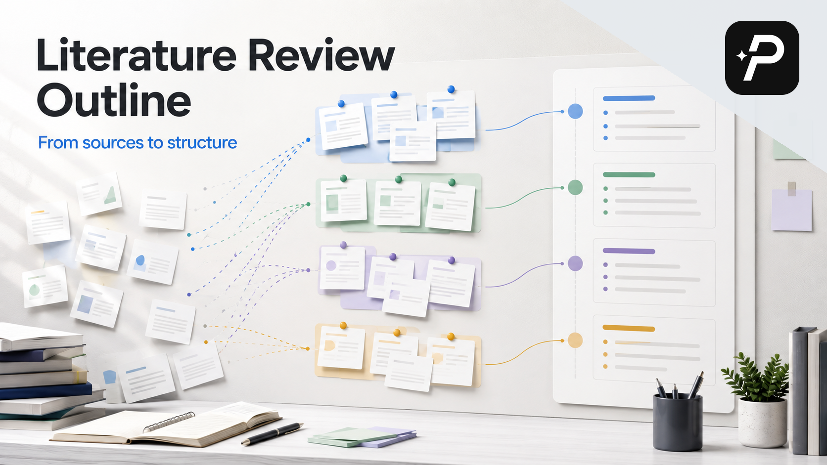 Editorial cover for How to Build a Literature Review Outline From Your Sources