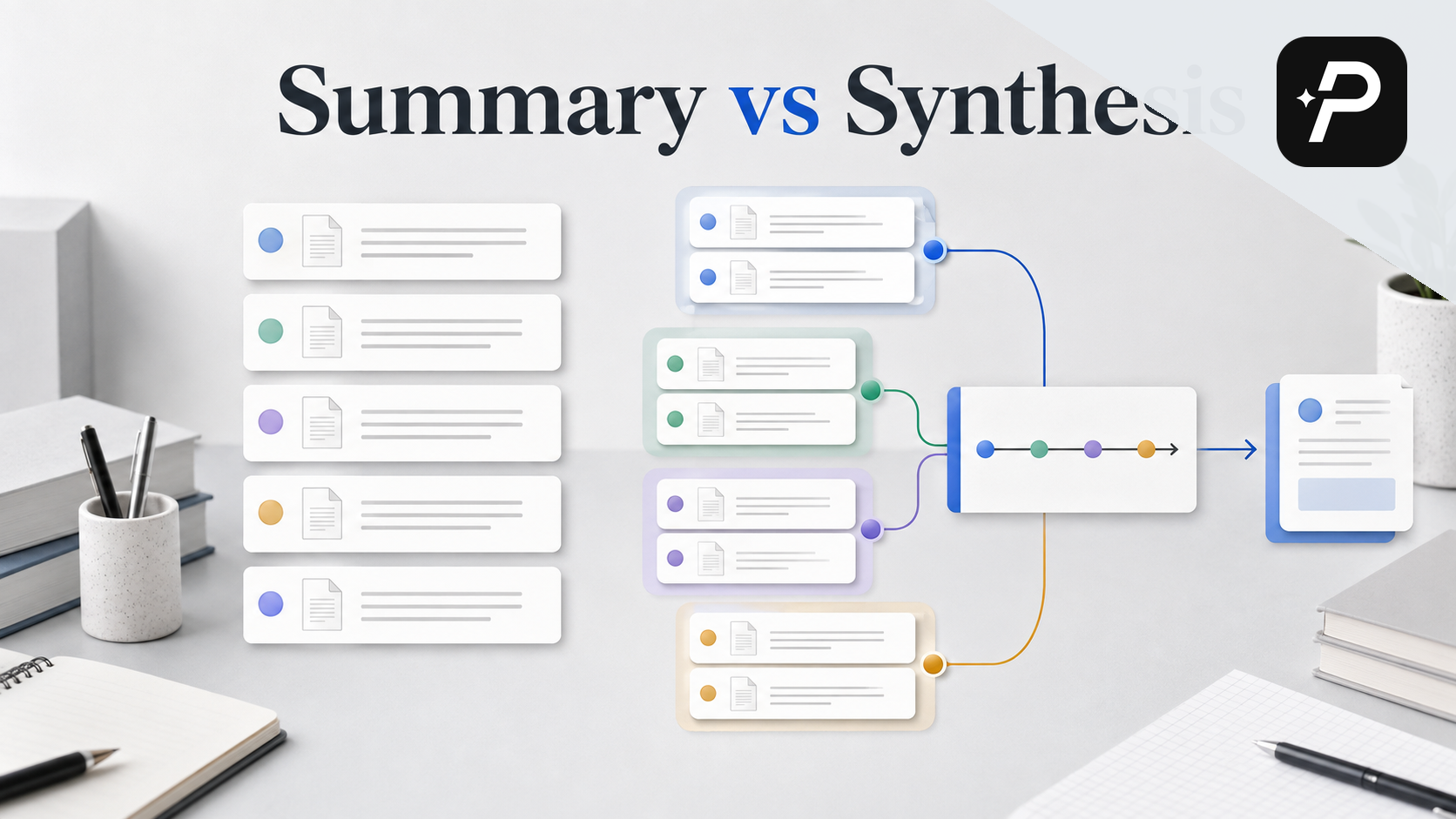 Editorial cover for Summary vs. Synthesis in a Literature Review